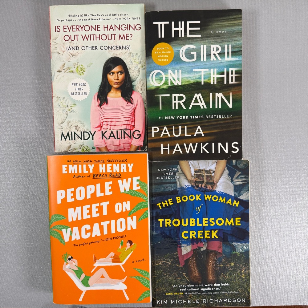 Emily Henry Paula Hawkins Mindy Kaling Book Lot 4 Paperback Fiction Romance